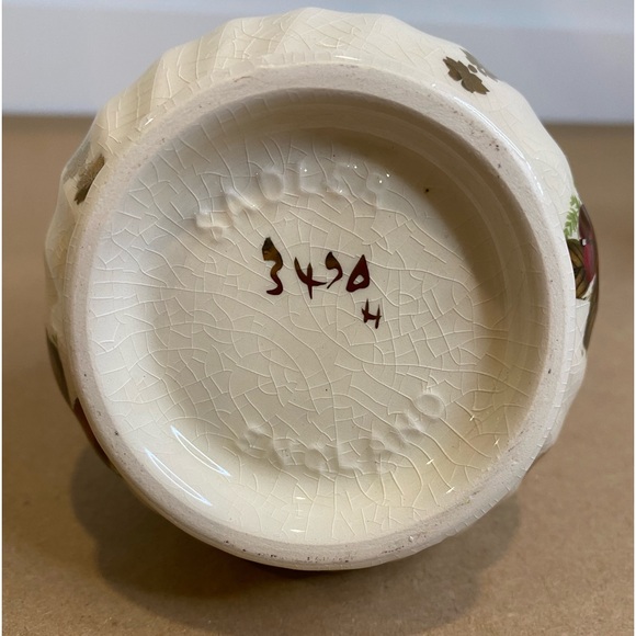 Vintage Sadler Fine Bone China Cream Sugar Red White Roses Swirl Pattern - Picture 10 of 10